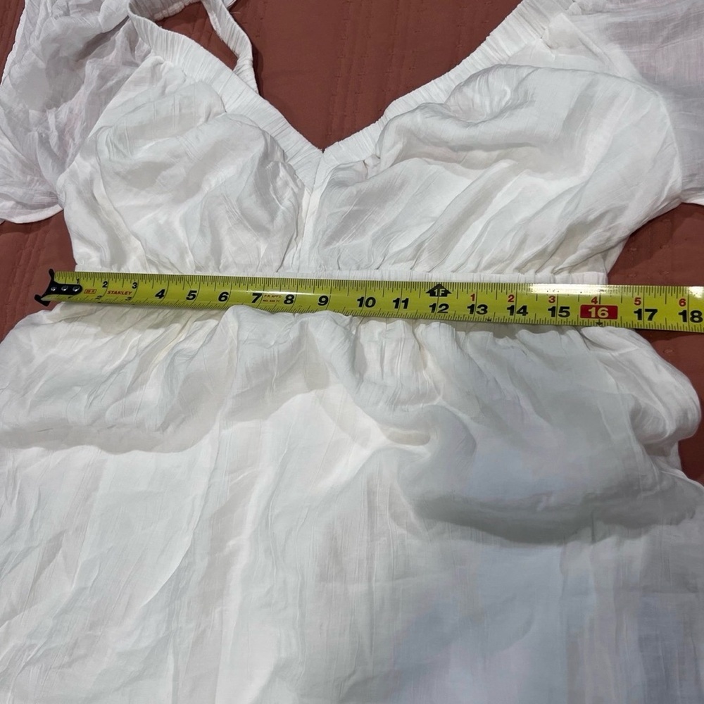 Vici White Flutter Sleeve Maxi Sundress XL - Picture 3 of 7